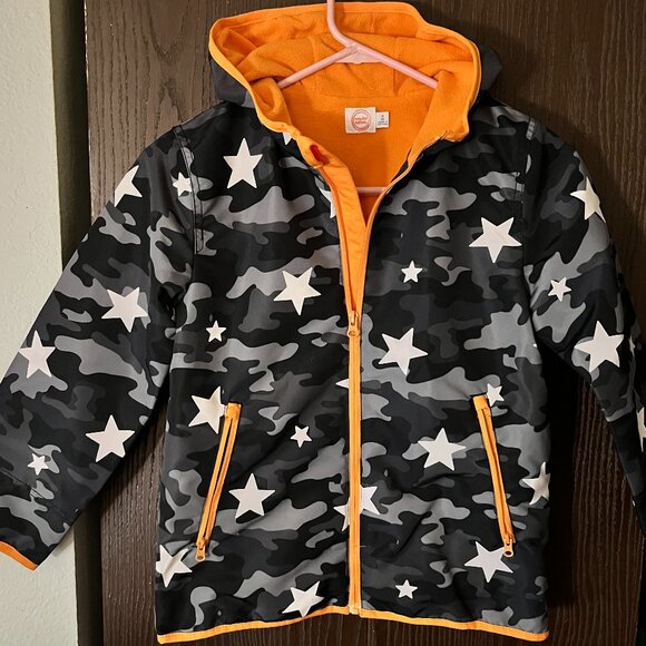 Wonder Nation Boys Camo Star Print Softshell Hooded Jacket (Size M) - Picture 1 of 4